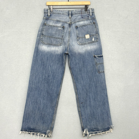 Abercrombie Fitch Men Jeans W30 L30‎ Baggy Workwear Distress Paint Grunge Skater - Picture 1 of 16